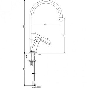 Смеситель для кухни PAINI Monterosa MOCR550 хром купить в интернет-магазине сантехники Sanbest