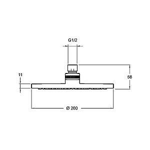 Верхний душ круглый Jacob Delafon BRIVE E21755-CP D200 купить в интернет-магазине сантехники Sanbest