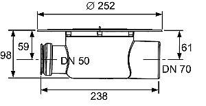 Душевой трап TECE Drainpoint S с сифоном 3603500 хром купить в интернет-магазине Sanbest
