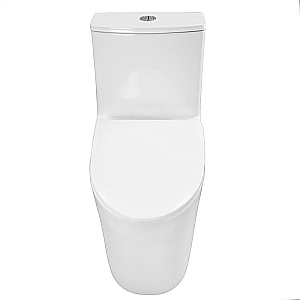 Унитаз моноблок Azario Ansa AZ-2301 белый, безободковый, с крышкой микролифт купить в интернет-магазине Sanbest