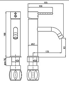 Смеситель для раковины Rav-Slezak Seina SE922.5SM бронза купить в интернет-магазине сантехники Sanbest