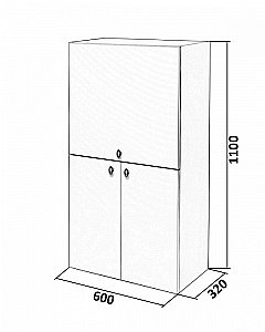 Шкаф Orange Смайл SM-60SR2 для ванной в интернет-магазине сантехники Sanbest