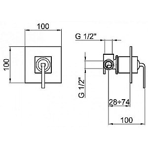Смеситель для душа Webert Wolo WO880101564 купить в интернет-магазине сантехники Sanbest