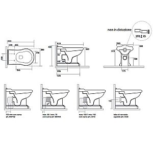 Унитаз приставной Kerasan Retro 1016 белый купить в интернет-магазине Sanbest