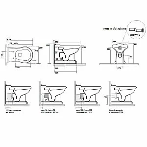 Унитаз приставной Kerasan Retro 1016 белый купить в интернет-магазине Sanbest