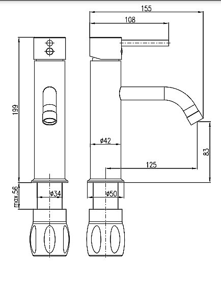 Смеситель для раковины Rav-Slezak Seina SE922.5SM бронза купить в интернет-магазине сантехники Sanbest