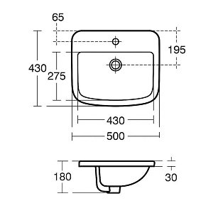 Раковина врезная Ideal Standard Tempo-IS T059201 купить в интернет-магазине Sanbest