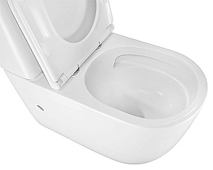 Унитаз напольный Azario Riano AZ-1307A белый, безободковый, с бачком, с крышкой микролифт, слив торнадо купить в интернет-магазине Sanbest
