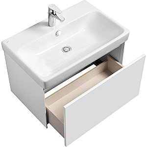 Тумба с раковиной Акватон Асти 70 белая глянцевая/белая матовая для ванной в интернет-магазине Sanbest