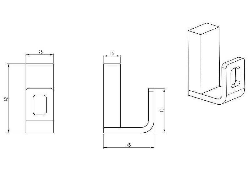 Крючок Boheme Q 10946-MW белый матовый купить в интернет-магазине сантехники Sanbest