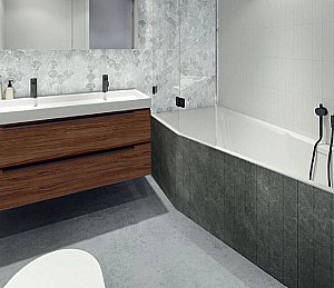 Акриловая ванна Riho Rething Space Fall 170x90 белая купить в интернет-магазине Sanbest