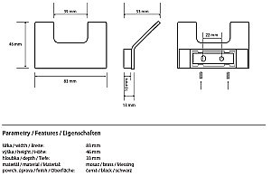 Крючок Bemeta Nero 135106030 купить в интернет-магазине сантехники Sanbest