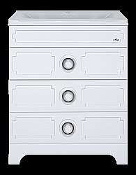 Тумба с раковиной Misty Лейла - 80 Пр-Лей01080-013Я белая для ванной в интернет-магазине Sanbest