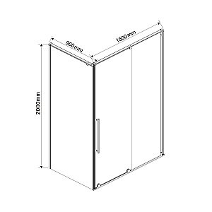 Душевой уголок Vincea Arno VSR-1A9015CL 150x90 стекло прозрачное/профиль хром купить в интернет-магазине Sanbest