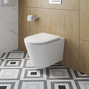 Унитаз подвесной BelBagno TRE-TOR BB5180CH-TOR/SC белый, с крышкой микролифт, безободковый, слив-торнадо купить в интернет-магазине Sanbest