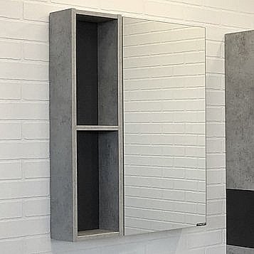 Зеркальный шкаф Comforty Франкфурт 00-00004331 60 бетон светлый купить в интернет-магазине сантехники Sanbest