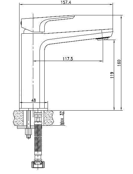 Смеситель для раковины Cersanit NATURE 63063 купить в интернет-магазине сантехники Sanbest