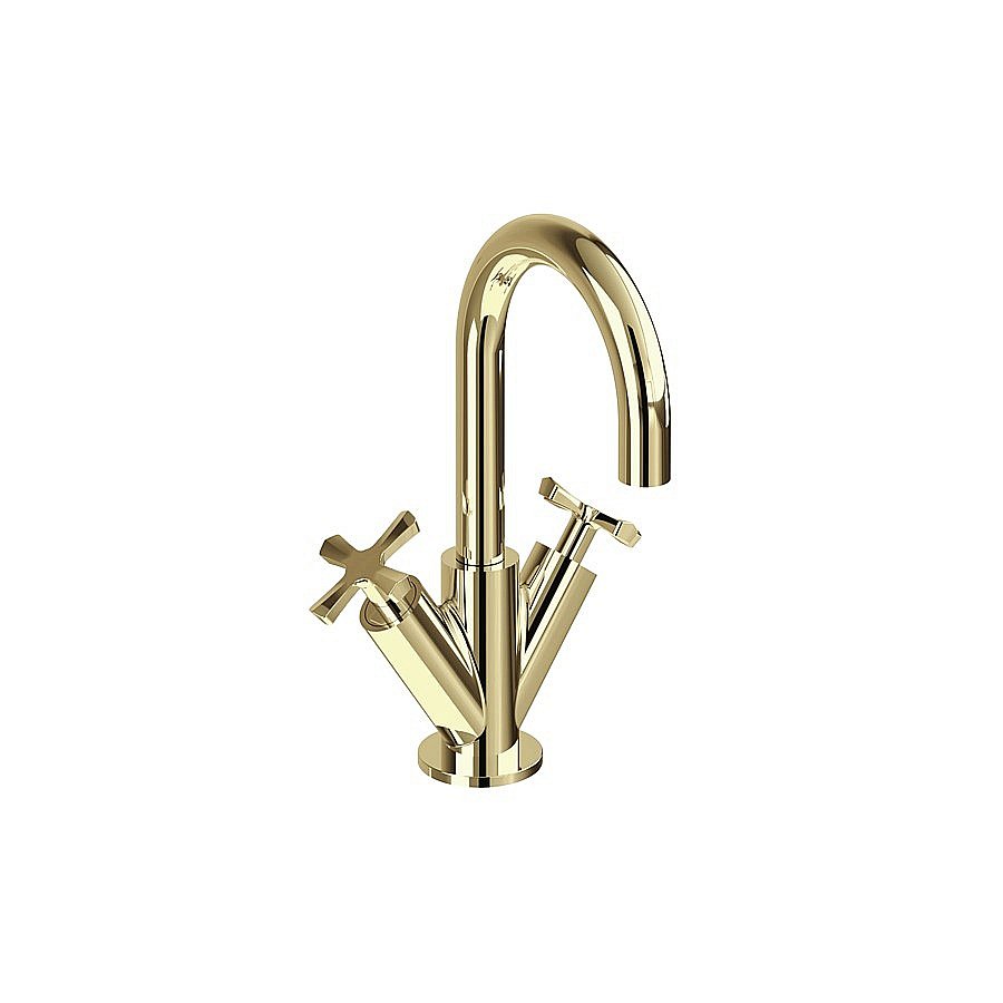 Смеситель для раковины Burlington Riviera RIV8 GOLD золото купить в интернет-магазине сантехники Sanbest