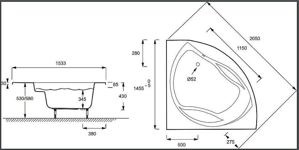 Ванна Jacob Delafon PRESQU`ILE E6045-00 145х145 купить в интернет-магазине Sanbest