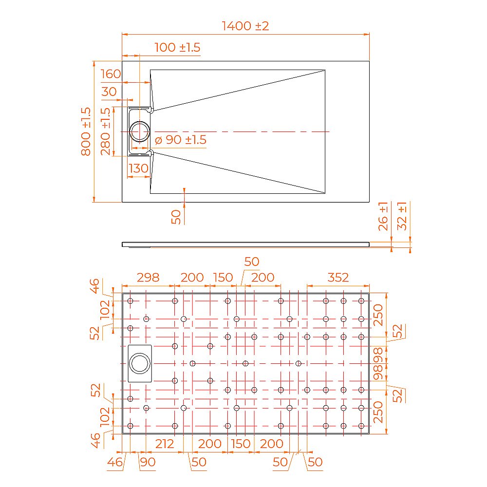 Душевой поддон RGW TUS-W 553702814-01 80x140 белый купить в интернет-магазине Sanbest