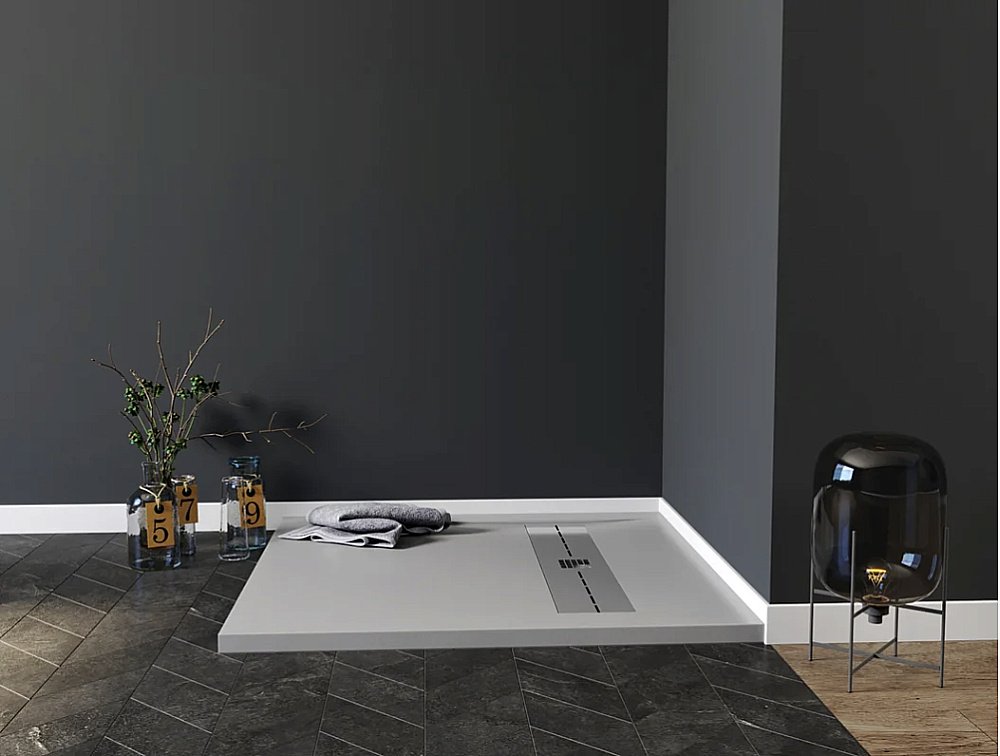 Душевой поддон Aquanet Delight 90х90 серый купить в интернет-магазине Sanbest