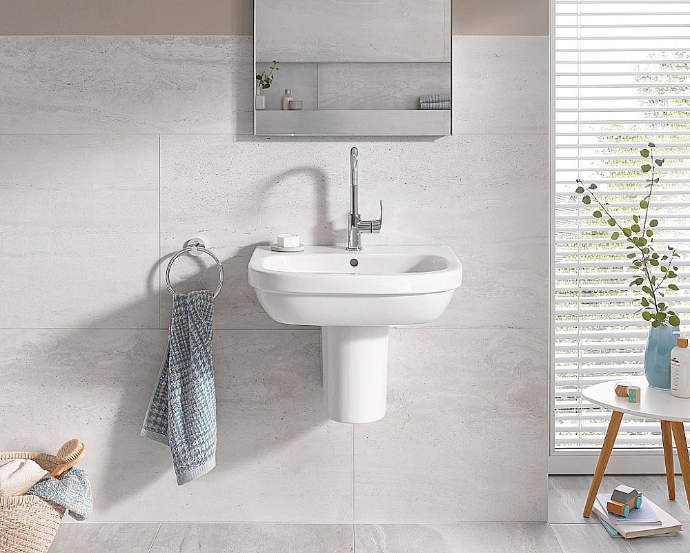 Раковина на полупьедестале Grohe Euro Ceramic 65 белая купить в интернет-магазине Sanbest