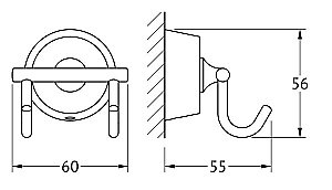 Крючок FBS Vizovice VIZ 002 купить в интернет-магазине сантехники Sanbest