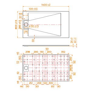 Душевой поддон RGW TUS-W 553702814-01 80x140 белый купить в интернет-магазине Sanbest