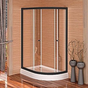 Душевой уголок Радомир Соул 2 1-09-6-0-0-0080 120х80  профиль черный/стекло прозрачное купить в интернет-магазине Sanbest