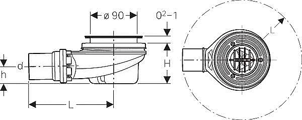 Сифон для поддона Geberit Flowstar 150.550.00.1 купить в интернет-магазине сантехники Sanbest