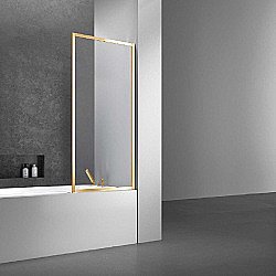Шторка для ванны Vincea 70 VSB-41700CLG стекло прозрачное/профиль брашированное золото купить в интернет-магазине Sanbest