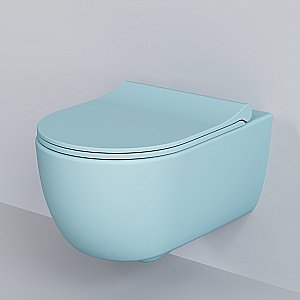 Унитаз подвесной Ambassador Abner 103T20801R голубой матовый купить в интернет-магазине Sanbest