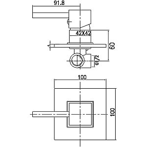 Смеситель для душа Kaiser Quadris 25017 купить в интернет-магазине сантехники Sanbest