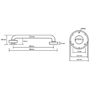 Поручень Bemeta Help 301100903 белый купить в интернет-магазине сантехники Sanbest