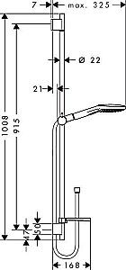 Душевой гарнитур Hansgrohe Raindance Select E120 26621400 белый/хром купить в интернет-магазине сантехники Sanbest