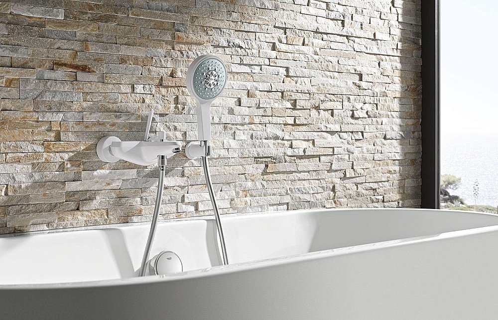 Смеситель для ванны Grohe Eurodisc Joy 23431LS0 белый купить в интернет-магазине сантехники Sanbest