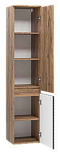 Пенал Brevita Дакота 35 DAK-050350-19/02 черный/темное дерево для ванной в интернет-магазине сантехники Sanbest