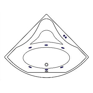 Ванна акриловая EXCELLENT Glamour SOFT WAEX.GLA15.SOFT.BR 150x150 белая с гидромассажем купить в интернет-магазине Sanbest