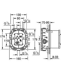 Встраиваемый смеситель Grohe Rapido T 35500000 купить в интернет-магазине сантехники Sanbest