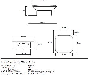 Мыльница Bemeta Nero 135008020 купить в интернет-магазине сантехники Sanbest