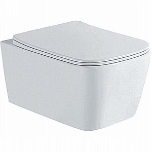 Унитаз подвесной Aquatek Либра New AQ1148N-00 белый, с крышкой микролифт, безободковый купить в интернет-магазине Sanbest