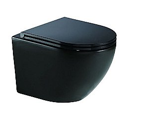 Унитаз с инсталляцией WeltWasser AMBERG 350 + MERZBACH 041 XL MT-BL + AMBERG RD-MT CR черный матовый/кнопка матовый хром купить в интернет-магазине Sanbest