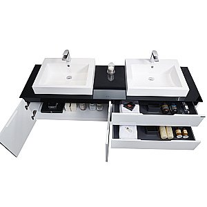 Комплект мебели с зеркалом Orans 60231800 180 белый глянцевый для ванной в интернет-магазине Sanbest