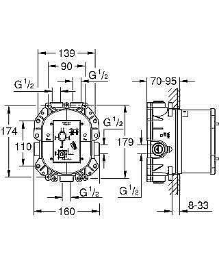 Встраиваемый смеситель Grohe Rapido T 35500000 купить в интернет-магазине сантехники Sanbest