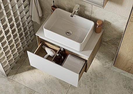 Раковина накладная Акватон Mila 50 732700B000 белая купить в интернет-магазине Sanbest