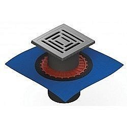 Душевой трап прямой Berges Zentrum Uno 10х10 090471 матовый хром купить в интернет-магазине Sanbest