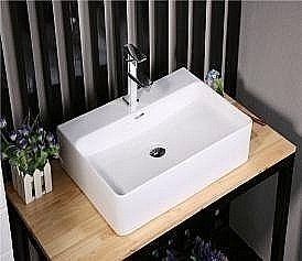 Раковина накладная Ceramalux N 60,5 D1338 белая купить в интернет-магазине Sanbest