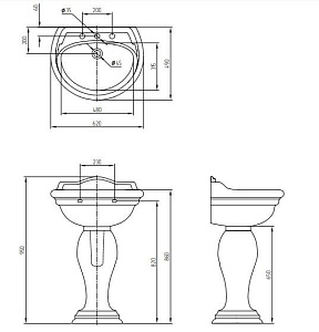 Раковина Migliore Milady 30402 62 белая купить в интернет-магазине Sanbest