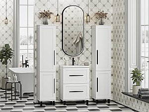 Пенал с Б/К Misty Модерн 35 П-Мод05035-011Л белый левый для ванной в интернет-магазине сантехники Sanbest