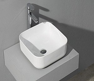 Раковина накладная Ceramalux N 39 D1303 белая купить в интернет-магазине Sanbest